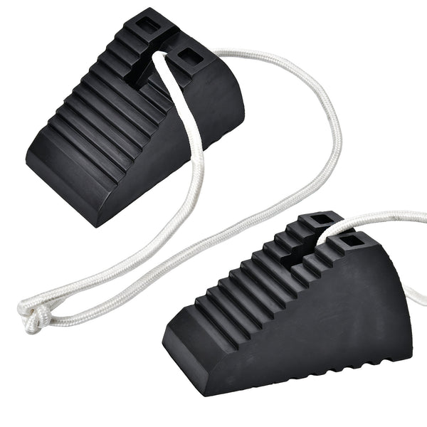Rubber Wheel Chocks 2PCS Heavy Duty Rubber Black 170x95x95mm