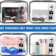 Clear Toiletry Bag with Zippers Travel Cosmetic Makeup Bag