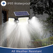 Solar Light Outdoor Motion Sensor Flood Light LED Wall Waterproof Adjustable Heads
