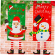 Christmas Door Sign Decorative House Flag Christmas Door Window Banner