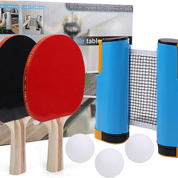 Ping Pong Paddle Set with Retractable Net, Rackets,Table Tennis Balls
