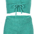 Autumn Winter Crop Top+Short Pants+Coat 3 Pieces Suit Fleece Loungwear