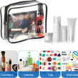Clear Toiletry Bag with Zippers Travel Cosmetic Makeup Bag