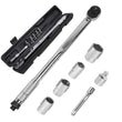 1/2 Inch Ratcheting Torque Wrench 28 - 210Nm With 4 Drive Socket in Case