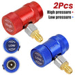 2PCS R1234yf Quick Connector Adapter Coupler Auto A/C Manifold Gauge Set