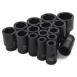 3/4" DRIVE DEEP IMPACT Socket Set 17-50mm HGV Long Reach Impact Socket