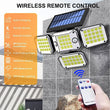 Solar Light Outdoor Motion Sensor Flood Light LED Wall Waterproof Adjustable Heads