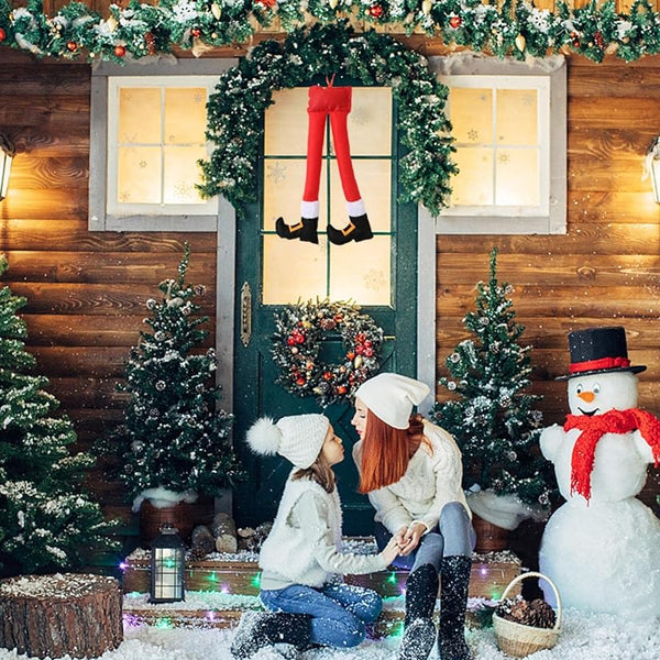 Santa Claus Hanging Legs Christmas Car Decoration