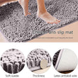 50*80cm Rectangle Chenille Bath Rug Kitchen Rug Pad Non-Slip Floor Mat