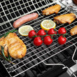 Stainless Steel Grilling Basket Portable Non-Stick Grill Basket with Handle
