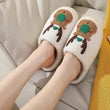 Women Deer Christmas Winter Fleece Slippers