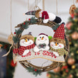 Christmas Front Door Wreath Sign Snowman Xmas Wreath