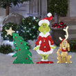 Acrylic Sheet Decortion Stealing Christmas Lighting Signs for Holiday Outdoor Yard Decoration