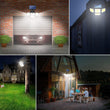Solar Light Outdoor Motion Sensor Flood Light LED Wall Waterproof Adjustable Heads