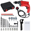 1200W Hammer Drill Heavy Duty Corded Electric Impact Drill with Bit Set+Case