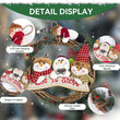 Christmas Front Door Wreath Sign Snowman Xmas Wreath