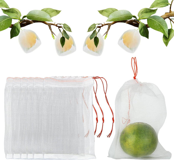 100PCS Fruit Protection Bags Nylon Mesh Net Barrier Bags