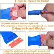 Plastic Razor Blade Scrapers With 100pcs Replacement Blades
