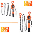 Chain Hoist Block and Tackle 750/1500kg Winch Engine Lift Puller Fall