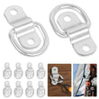 10Pcs Lashing D Ring Tie Down Anchor Rings Bracket Mounting Plate