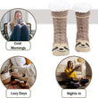 Women Sloth Pattern Non-Slip Sherpa  Floor Socks