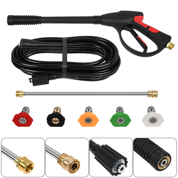 4000 PSI SPRAY GUN & TIP KIT High Pressure Washer+ 5Pcs Spray Nozzles