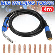 MB25 MIG Welding Torch Lance 25AK EURO Fit Gas Gasless 4M Cable w/ 10 Tips