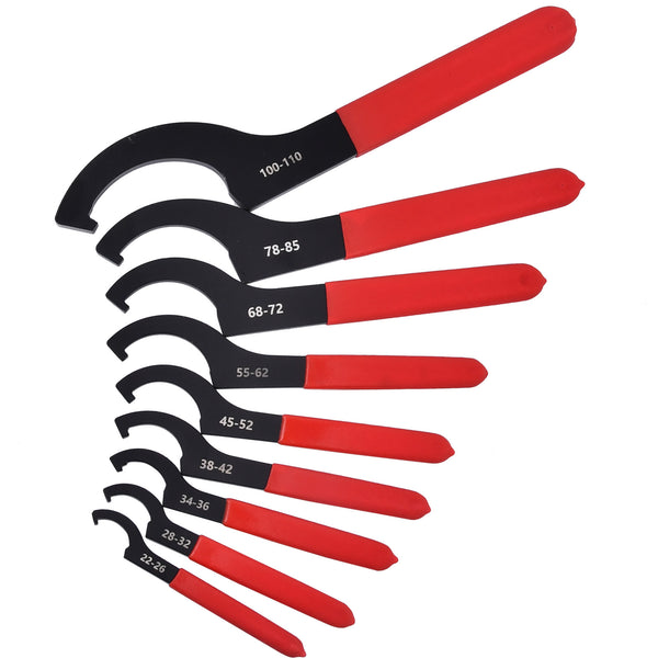 9x Hook Crescent Wrench C-Shaped Wrench Set