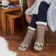 Women Sloth Pattern Non-Slip Sherpa  Floor Socks