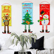 Christmas Door Sign Decorative House Flag Christmas Door Window Banner