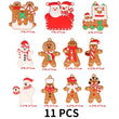 11pcs/12pcs Christmas Gingerbread Ornaments