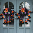 Halloween WreathSpider With Ribbon Bows