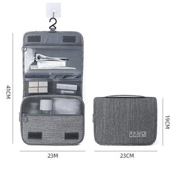 Waterproof Makeup Bag Hanging Cosmetic Bag Large Travel Zipper Organizer with 3 Separate Compartments