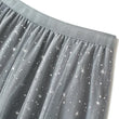 Women Sparkling Star Swing Sequin Tulle Long Skirt