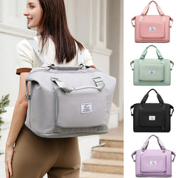 Expandable Travel Duffle Bag Large Overnight Bags Carry on Shoulder Gym Bags