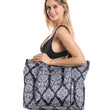 Foldable Large Waterproof Beach Bag Summer Travel Tote Bag with Zipper