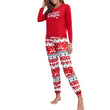 Women Pajamas Set Christmas Gift Sleepwear Red Print Elk Long Sleeve Trouser Suits