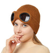 Winter Hat with Lenses Goggle Beanie