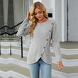 Women Knitted Solid Color Shirt
