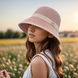 Foldable Wide Brim Floppy Girls Straw Hat