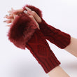 Outdoor Windproof Arm Gloves with Fluffy Sleeve Cuff