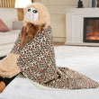Women Winter Hooded Wearable Cartoon Hoodie Blanket