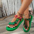 Women's Colorblock Ankle Strap Lightweight Flat Sandals