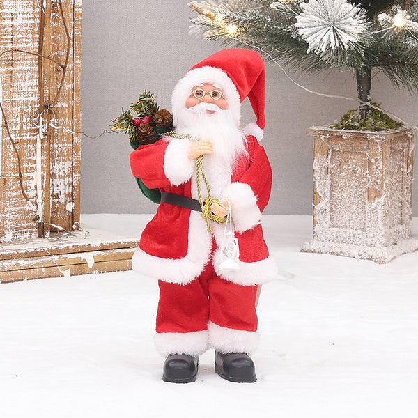30cm Rustic Christmas Santa Claus Figurine Xmas Decoration