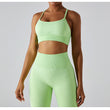 Women Push Up Cross Strap Sexy Seamless Yoga Bra