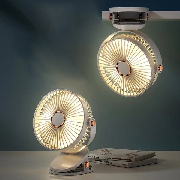 Desk Clip On Fan Portable Desktop Fan with Night Light