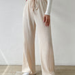 Women Elastic Waist Wide Leg Pants