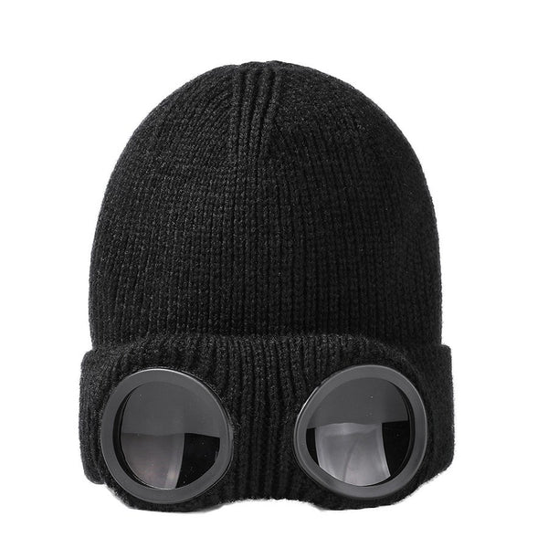 Winter Hat with Lenses Goggle Beanie
