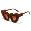 Heart Frame Party Glasses Women Fluffy Cat Eye Sun Glasses
