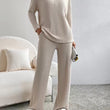Women Winter Long Sleeve V-neck  Pajamas Suit 2 Piece Sets